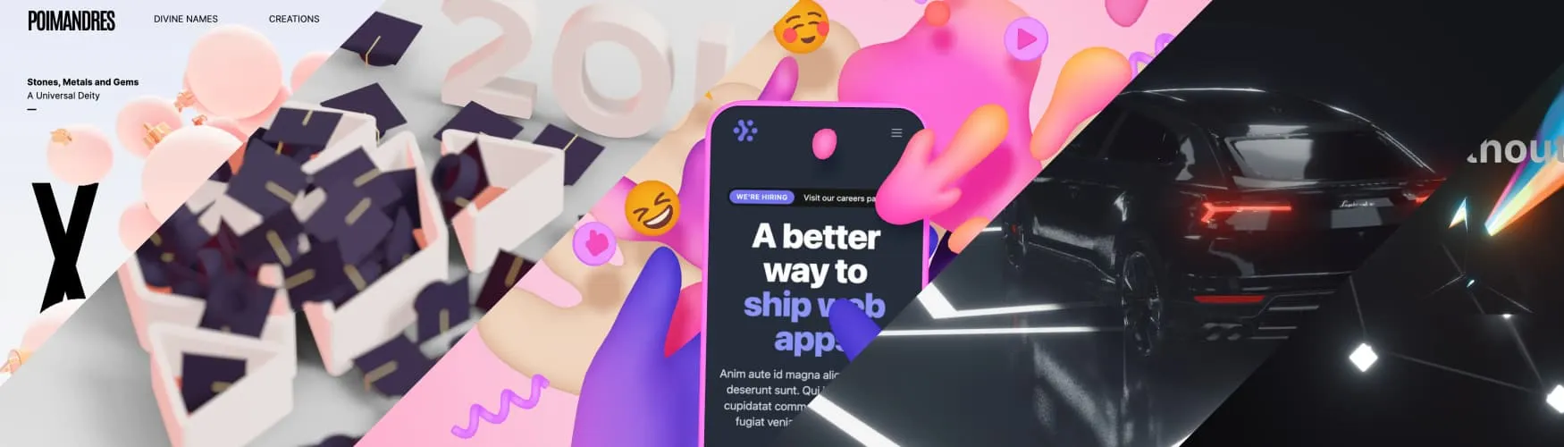 React Three Fiber banner